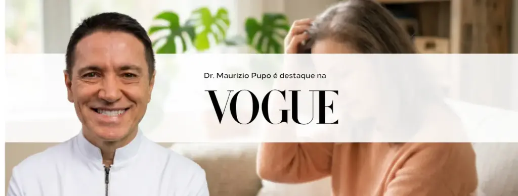 Vogue entrevista Dr. Maurizio Pupo em matéria especial sobre queda de cabelo na menopausa